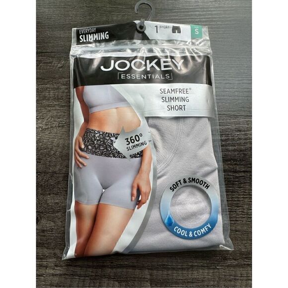 JOCKEY ESSENTIALS NWT women’s nude & gray seam free slimming shorts and high wai - Picture 3 of 10
